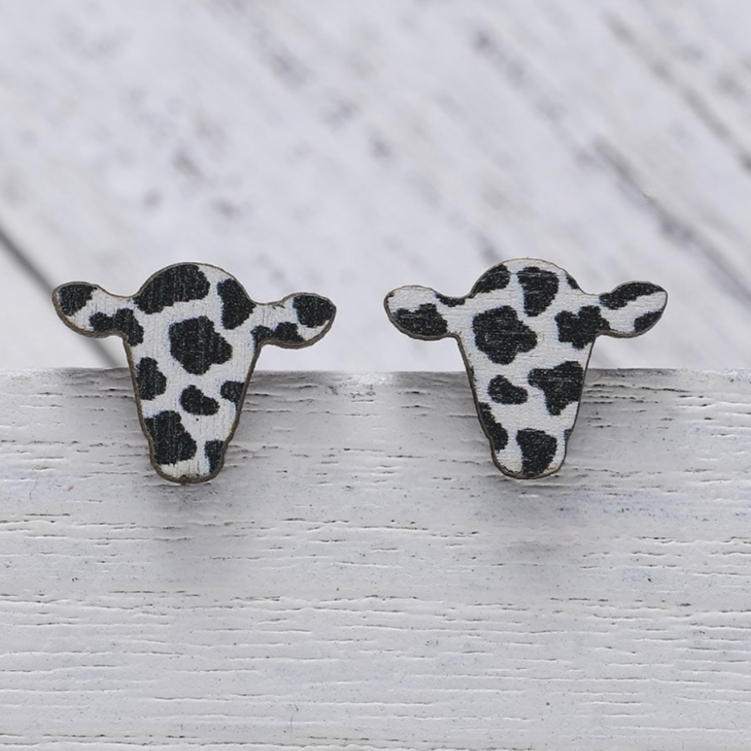 WESTERN COWHEAD EARRINGS (PAIR)