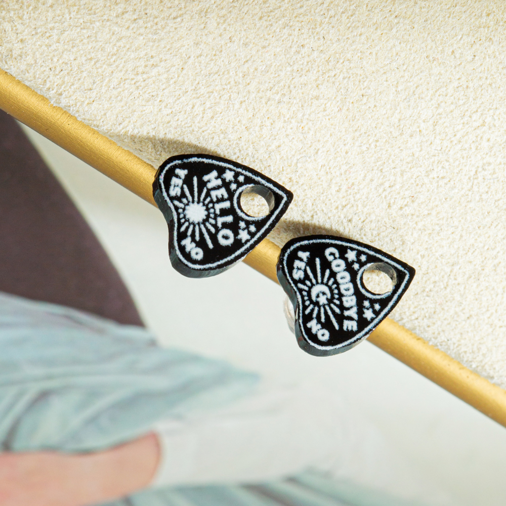WITCHY PLANCHETTE EARRINGS (PAIR)