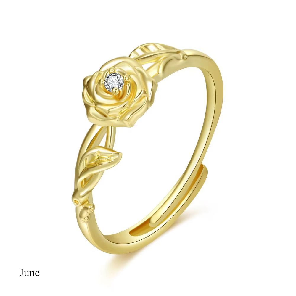 BIRTH FLOWER RING (ADJUSTABLE)