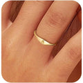 Initial Ring — 14K Gold-Plated Letter Signet Ring