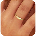 Initial Ring — 14K Gold-Plated Letter Signet Ring