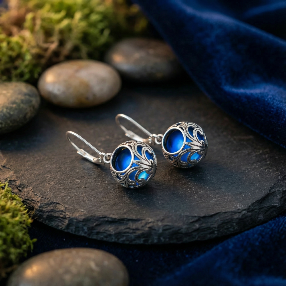 AQUA JAR EARRINGS (PAIR)