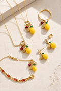 Lemon Set - Necklace, Earrings, Bracelet, Ring