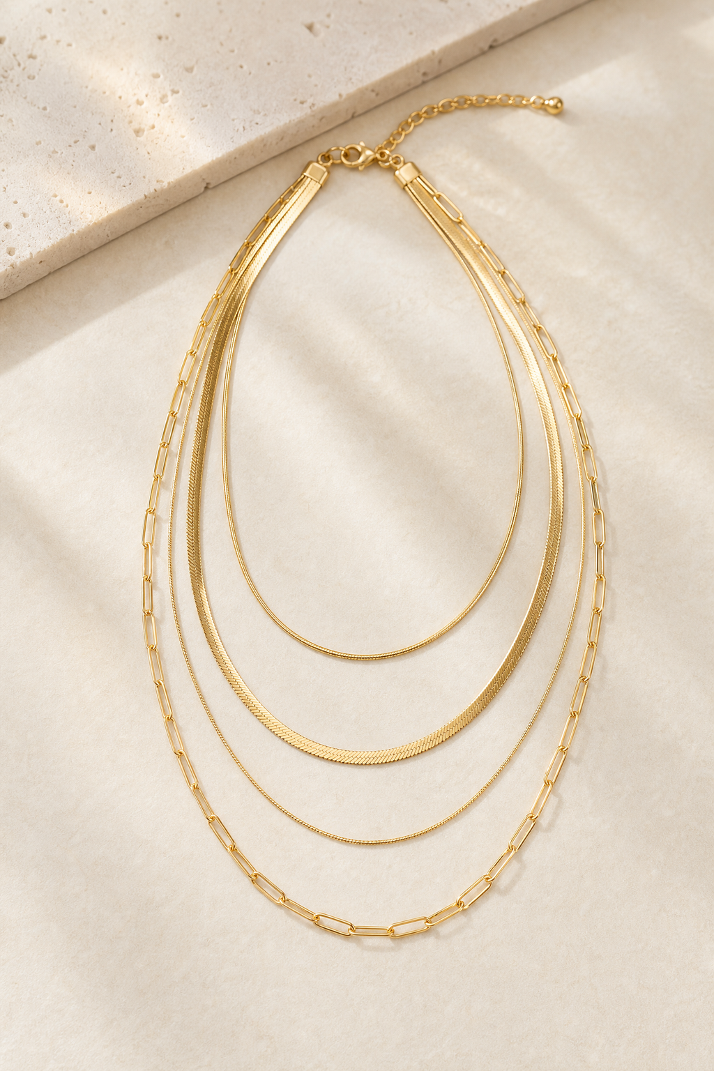 Snake Stacking Chain Necklace