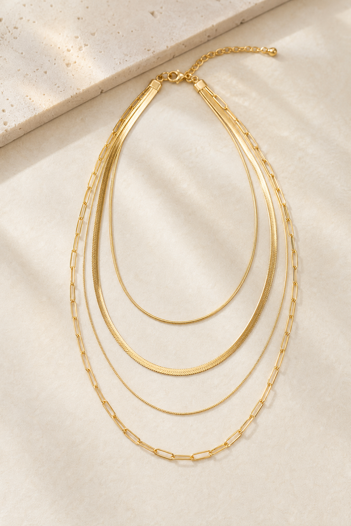 Snake Stacking Chain Necklace