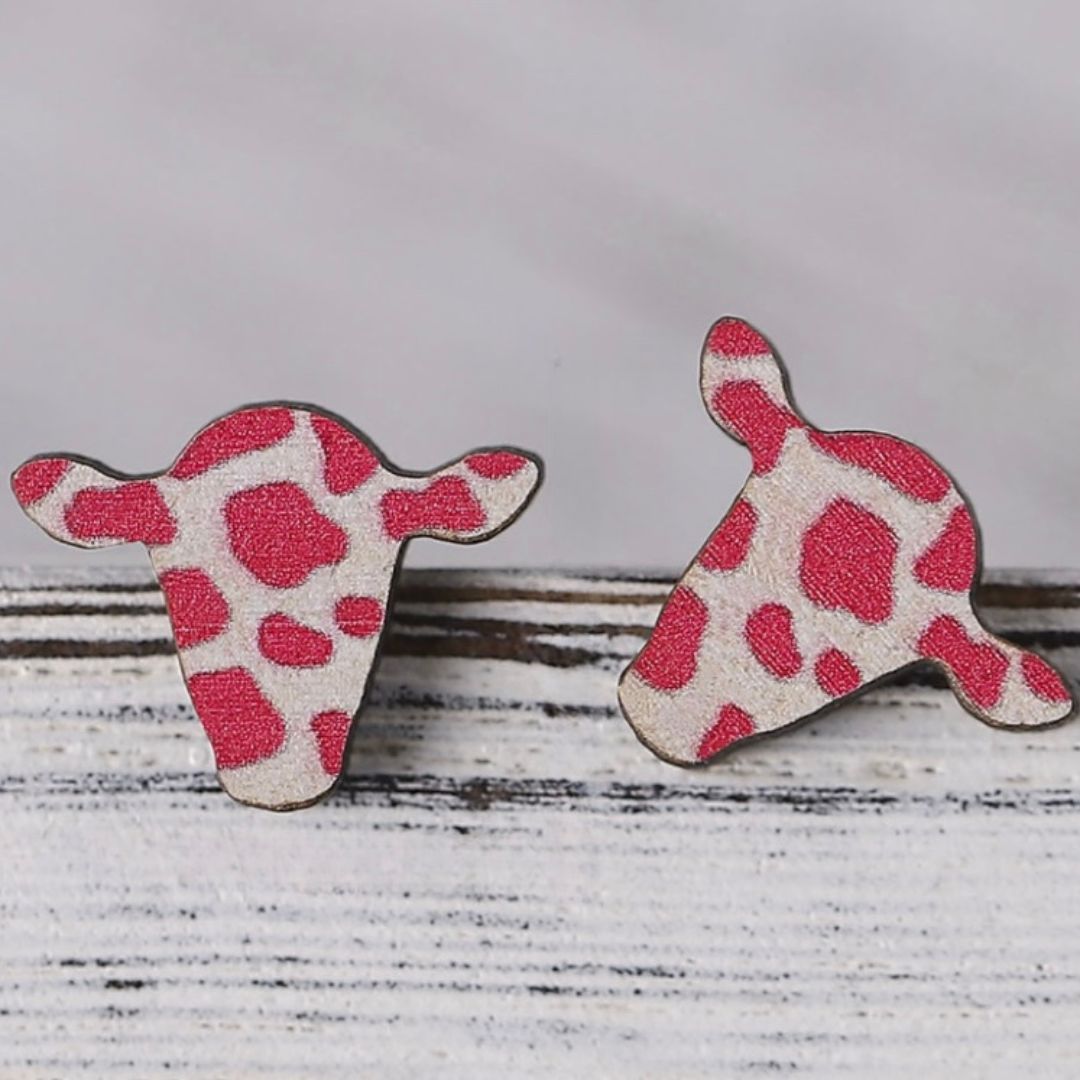 WESTERN COWHEAD EARRINGS (PAIR)