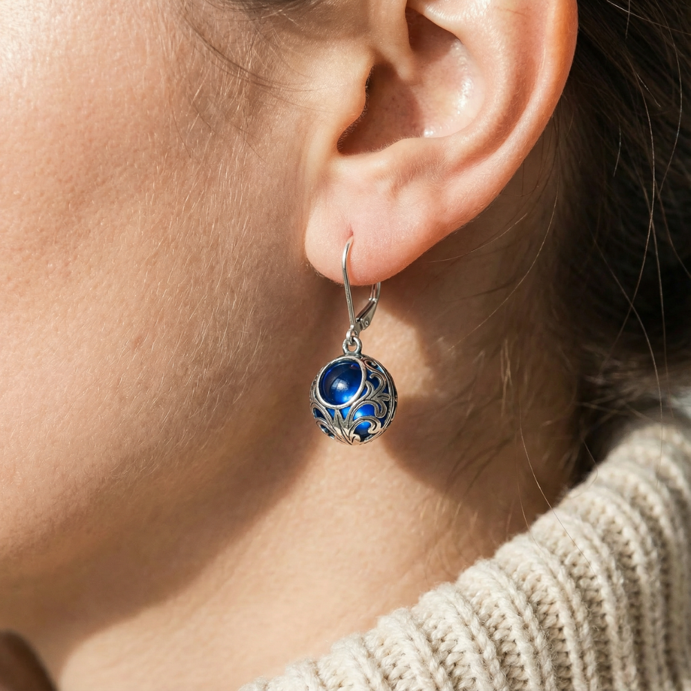 AQUA JAR EARRINGS (PAIR)