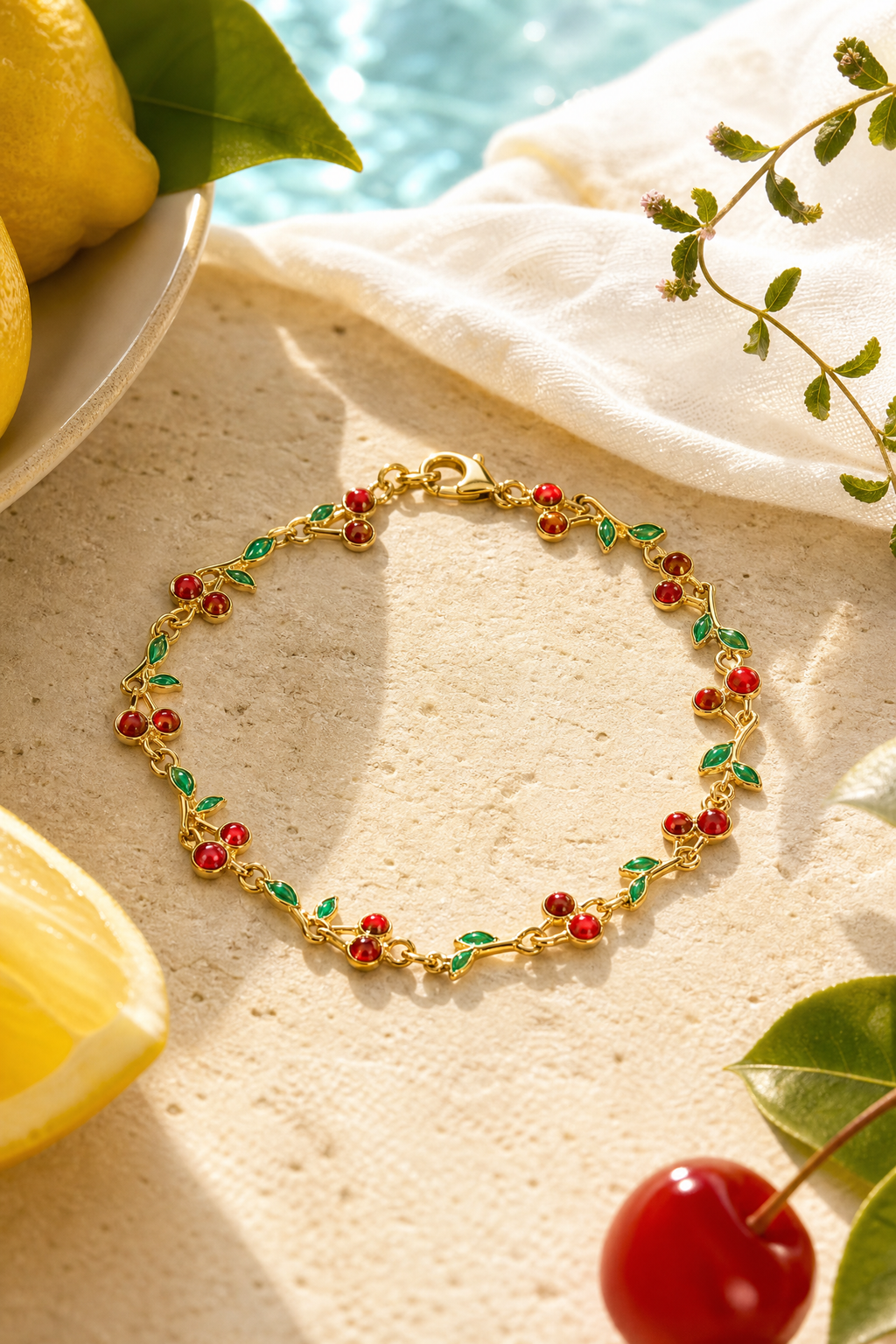 Glossy  Cherry Bracelet