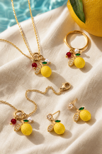 Lemon Set - Necklace, Earrings, Bracelet, Ring