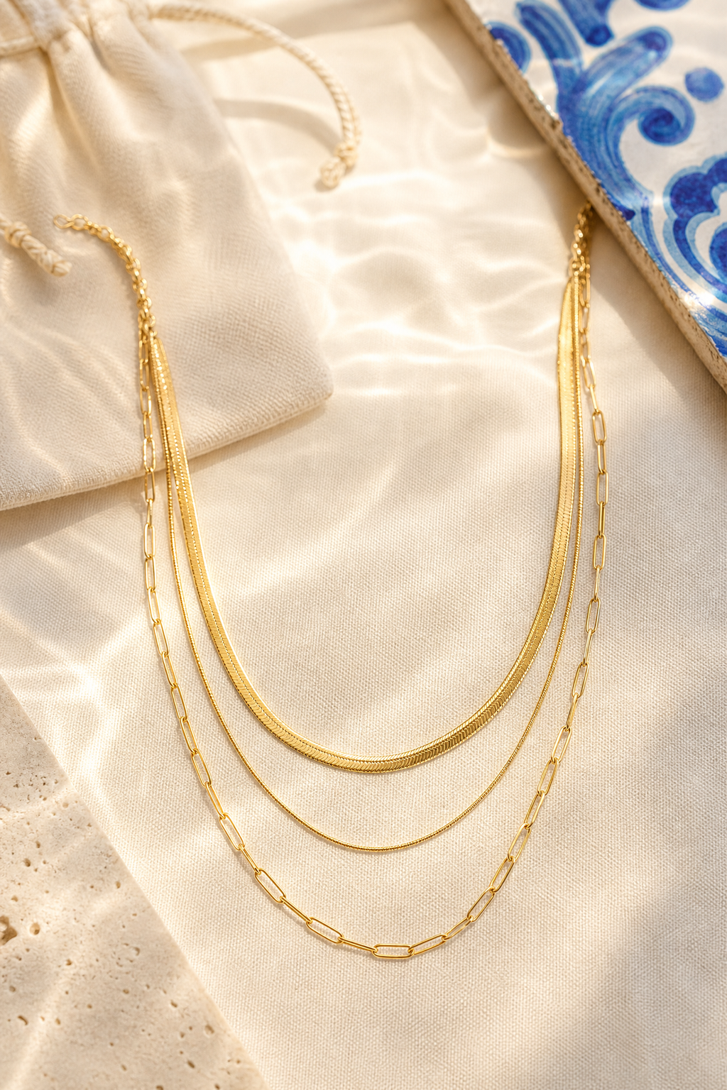 Snake Stacking Chain Necklace