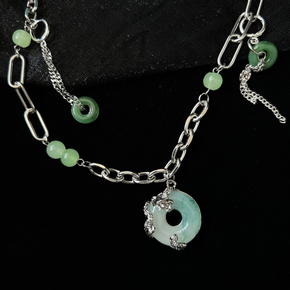 JADE DRAGON JEWELRY SET