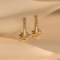 GOLDEN SUNBURST EARRINGS (PAIR)