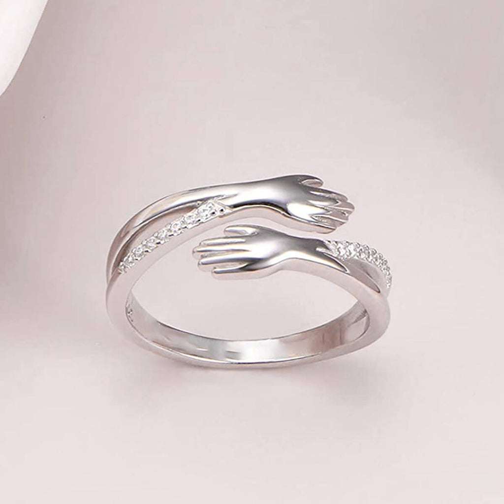 DIAMOND STUDDED HUG RING (ADJUSTABLE)