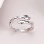 DIAMOND STUDDED HUG RING (ADJUSTABLE)