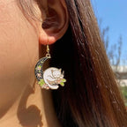 CAT ON THE MOON EARRINGS (PAIR)