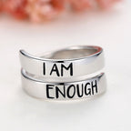 "I AM ENOUGH" RING (ADJUSTABLE)