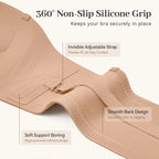 Front-Closure Push-Up Strapless Bra