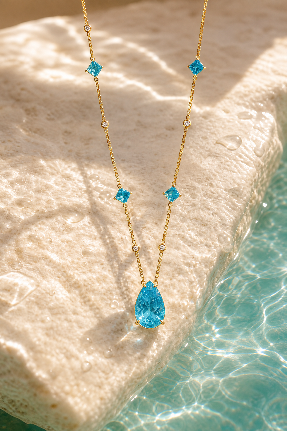 Ocean Wave Pendant Necklace