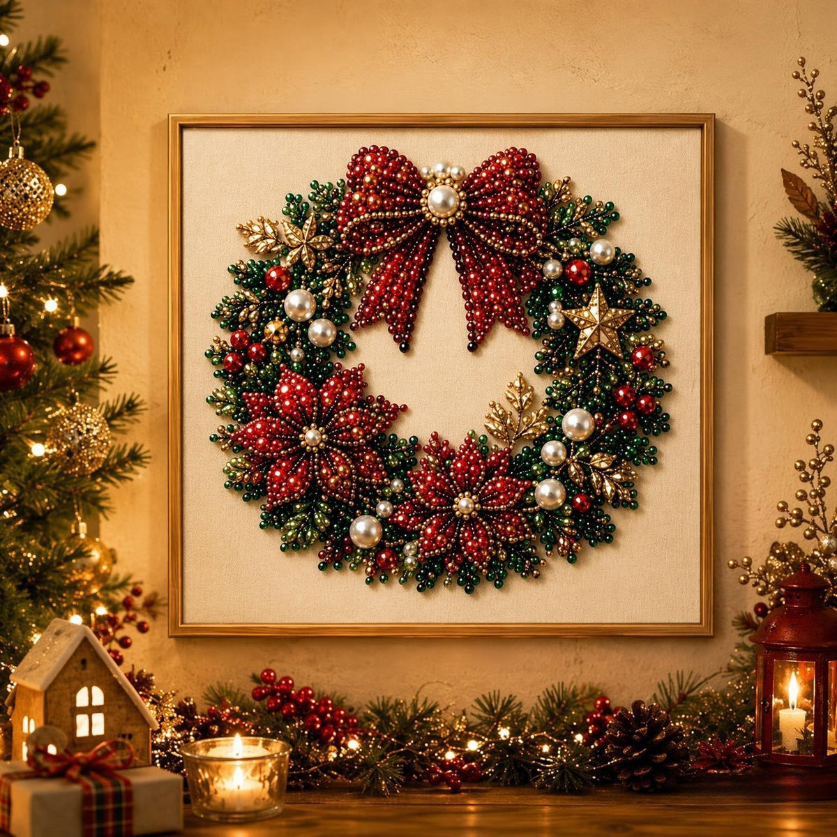 🎄Weihnachtsdeko – DIY Bastelset Perlen-Diamant-Kugeln