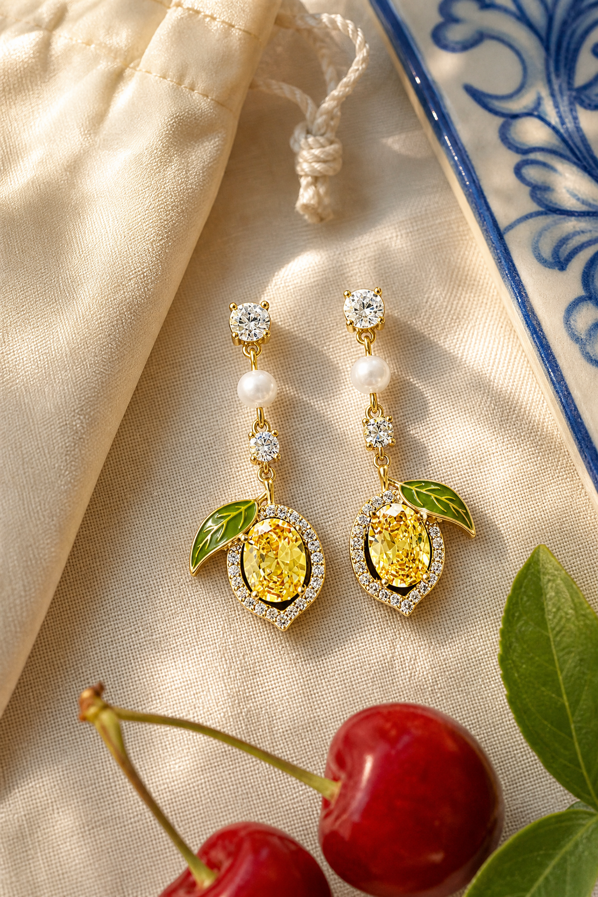 Lemon Earrings Studs