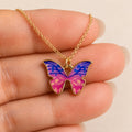 BLUE MORPHO BUTTERFLY NECKLACE