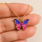 BLUE MORPHO BUTTERFLY NECKLACE