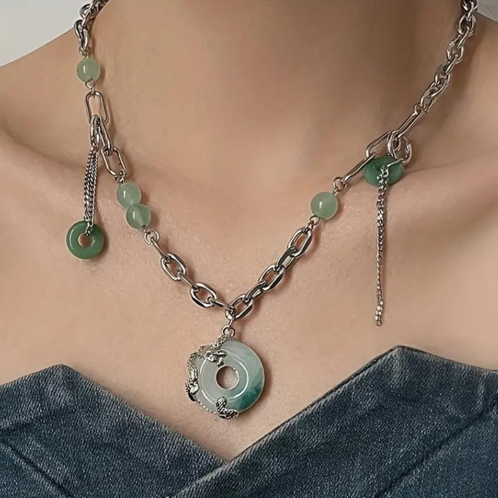 JADE DRAGON JEWELRY SET