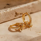 GOLDEN SUNBURST EARRINGS (PAIR)