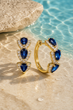 Notte Sapphire Blue Earrings Hoop