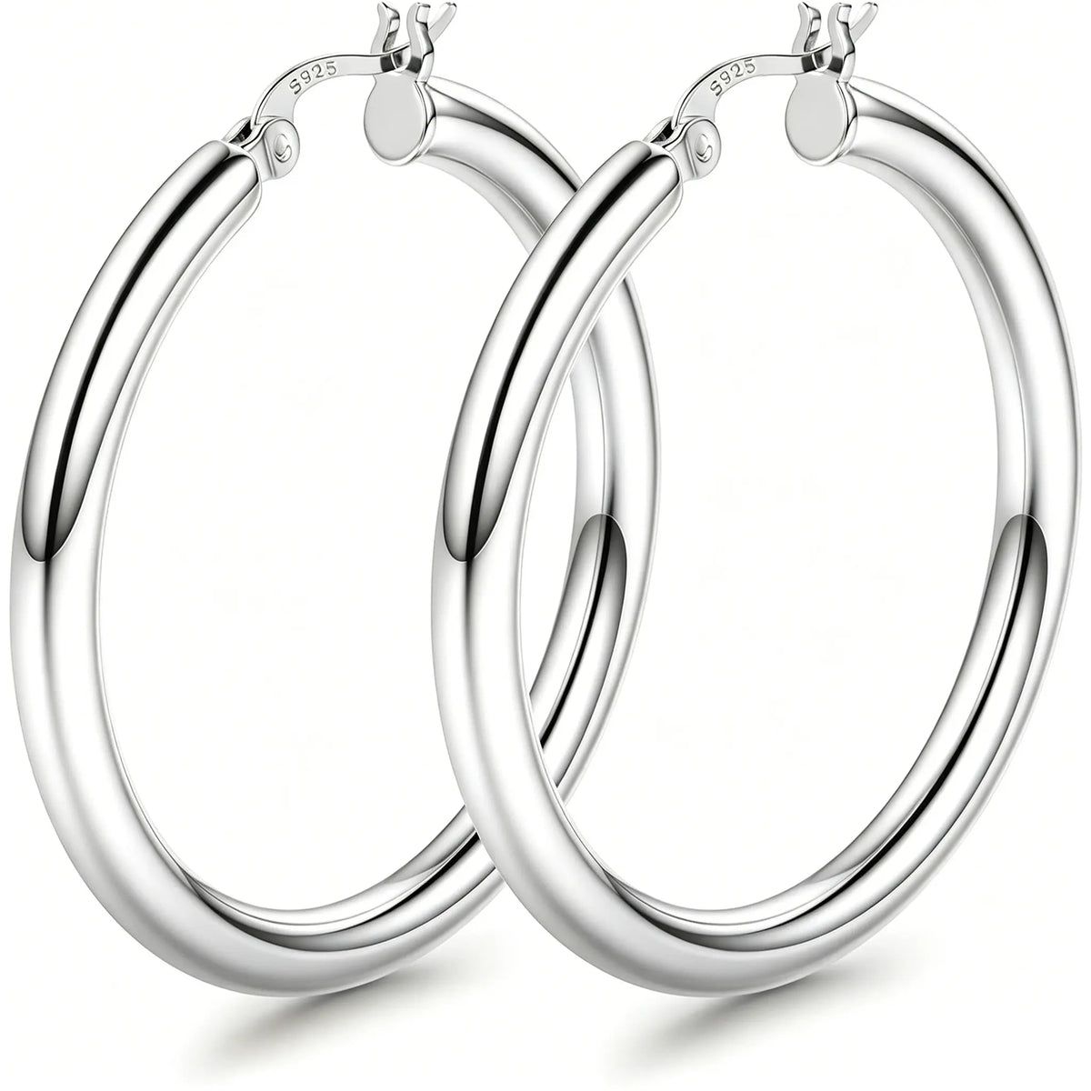 Chunky 14k Gold-Plated Tube Hoop Earrings