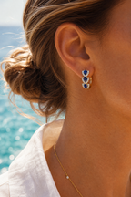 Notte Sapphire Blue Earrings Hoop