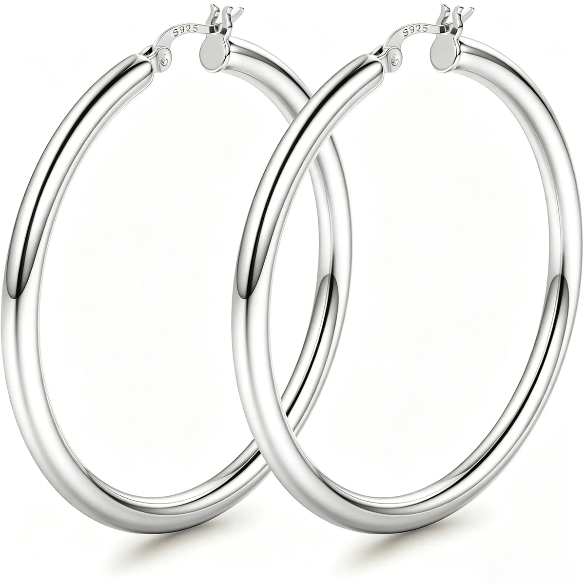 Chunky 14k Gold-Plated Tube Hoop Earrings
