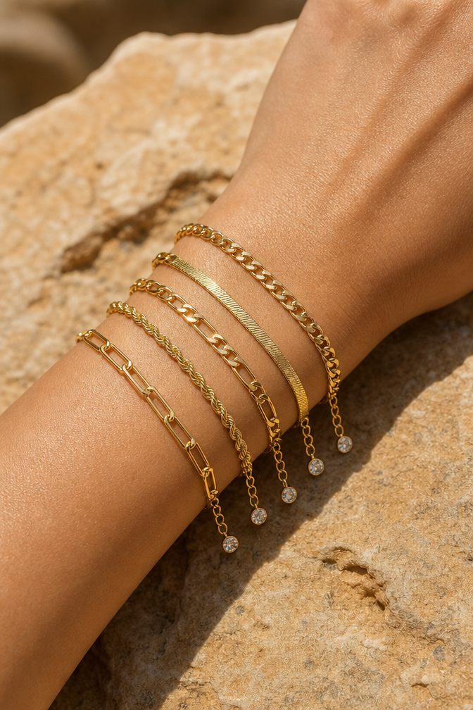Casual Stacking Bracelet Set