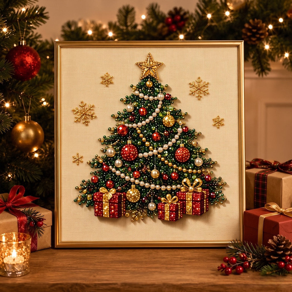 🎄Weihnachtsdeko – DIY Bastelset Perlen-Diamant-Kugeln