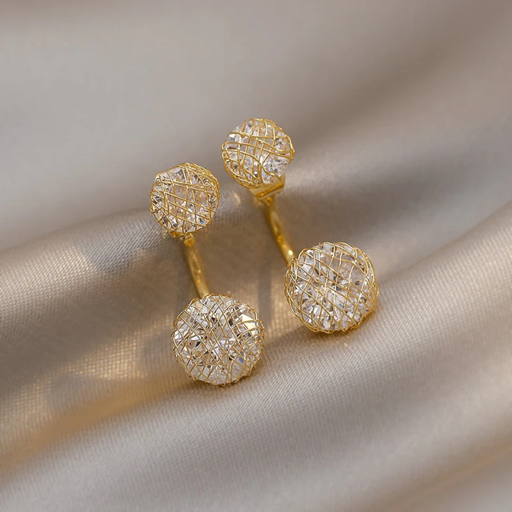 DOUBLE STUDDED EARRINGS (PAIR)