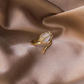 GOLD TULIP RING (ADJUSTABLE)