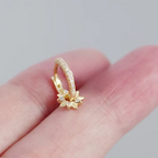 GOLDEN SUNBURST EARRINGS (PAIR)