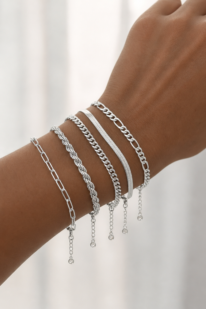 Casual Stacking Bracelet Set