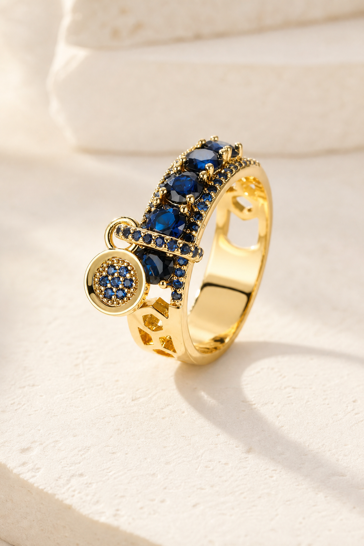 Night Ocean Blue Ring