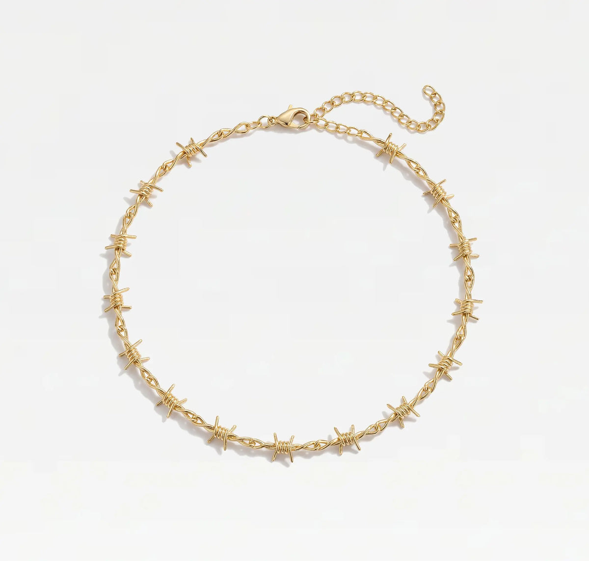 Spina Barbed Choker — 14k Gold Barbed Wire Chain Necklace
