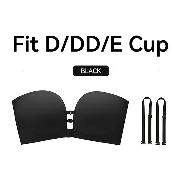 Front-Closure Push-Up Strapless Bra