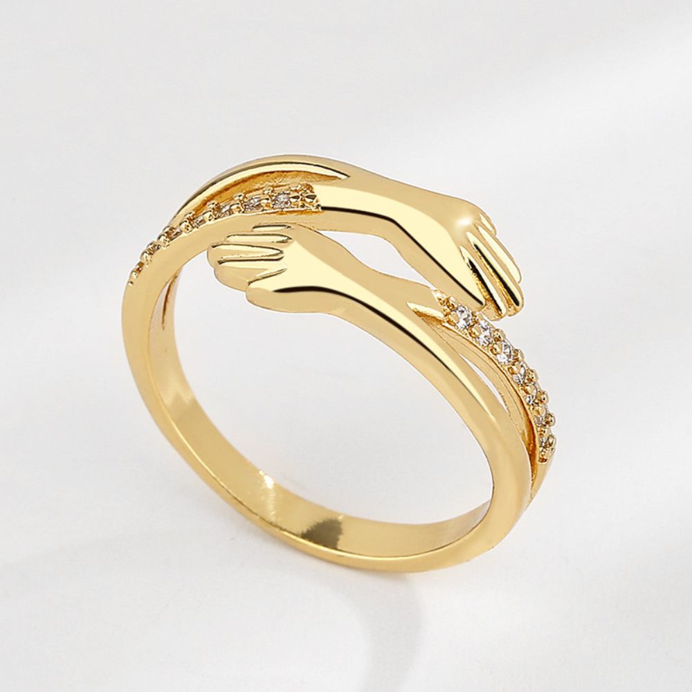 DIAMOND STUDDED HUG RING (ADJUSTABLE)
