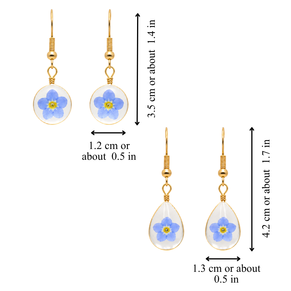 FORGET-ME-NOT EARRINGS (PAIR)