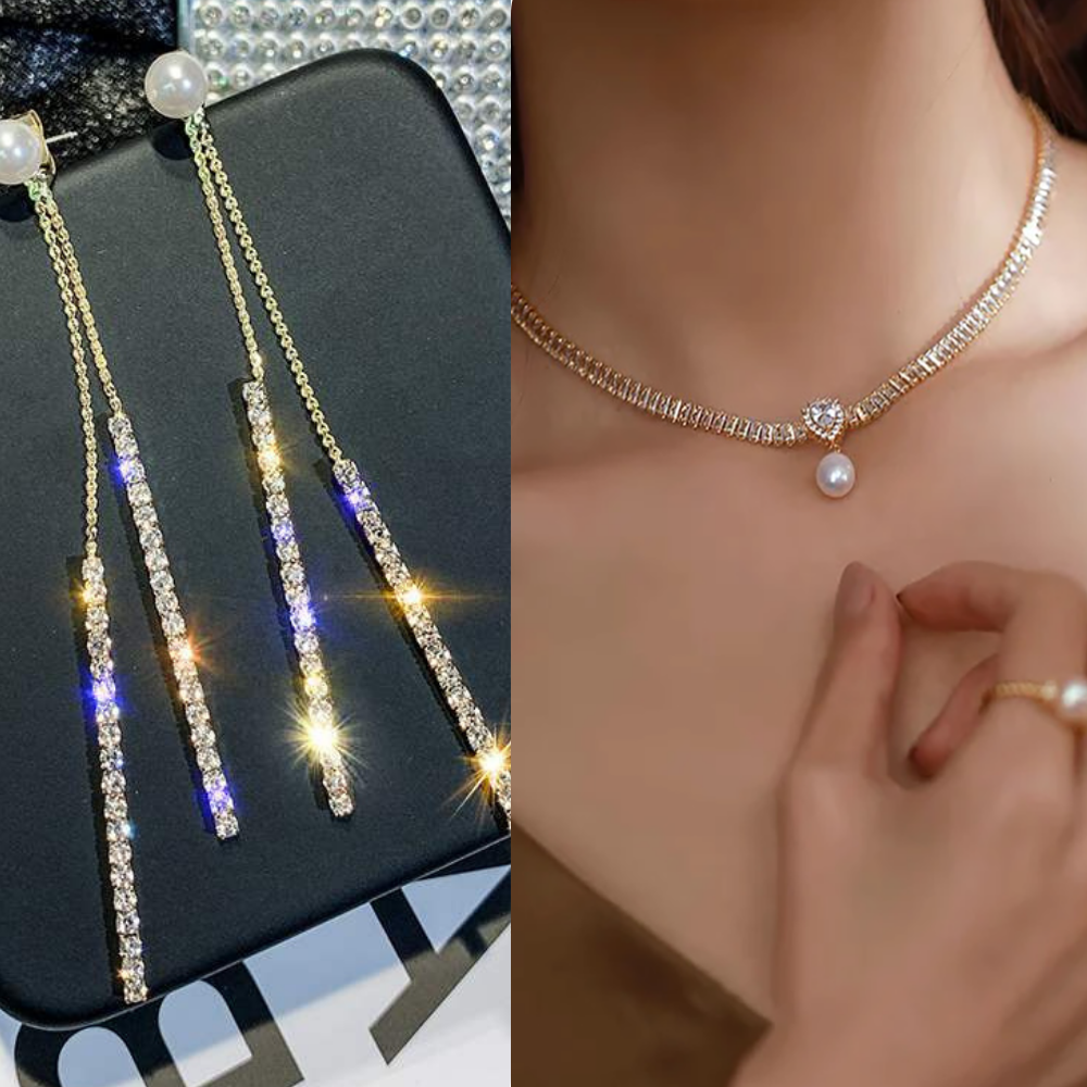 PEARL DANGLE JEWELRY SET