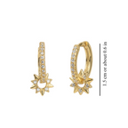 GOLDEN SUNBURST EARRINGS (PAIR)