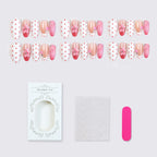 Almond shape holiday flower press on nails