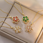 Bedazzled 360° rotating pendant necklace