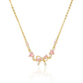 Bow Simple Zircon Niche Necklace Ring Bracelet