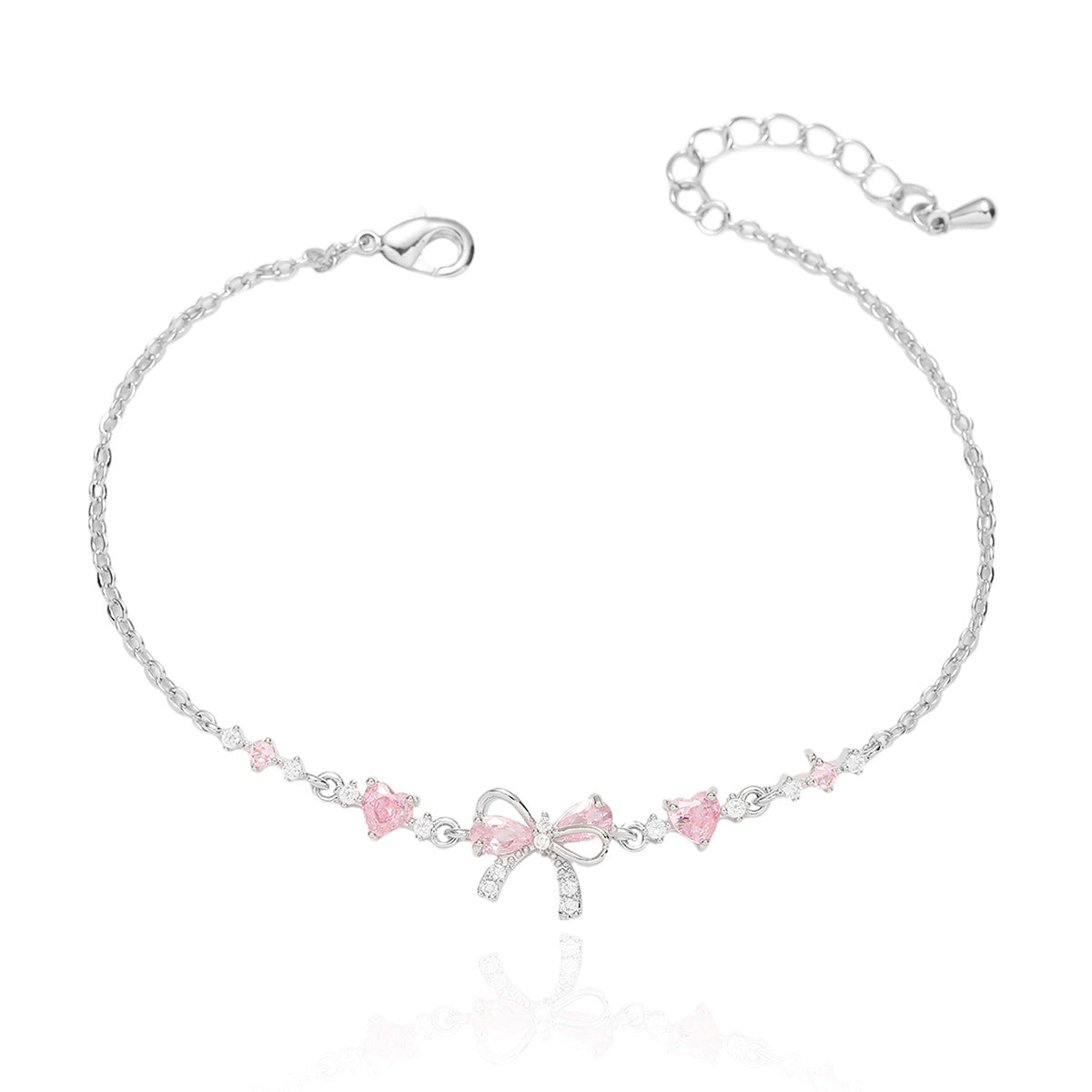 Bow Simple Zircon Niche Necklace Ring Bracelet