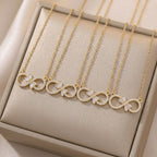 Bow cross zircon Necklace